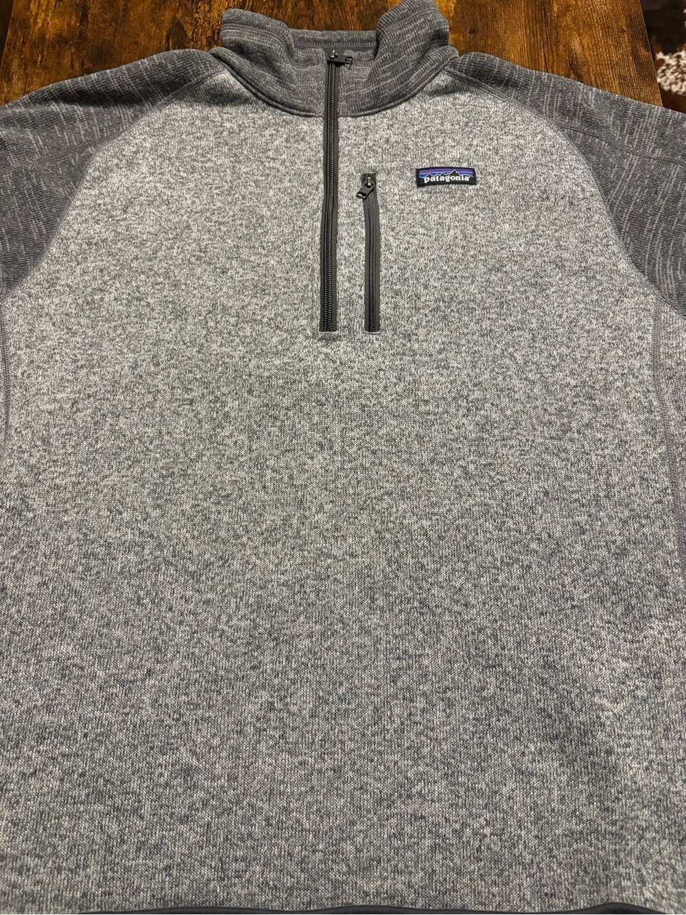Patagonia Large Men's Gray Quarter-Zip Fleece Pullover